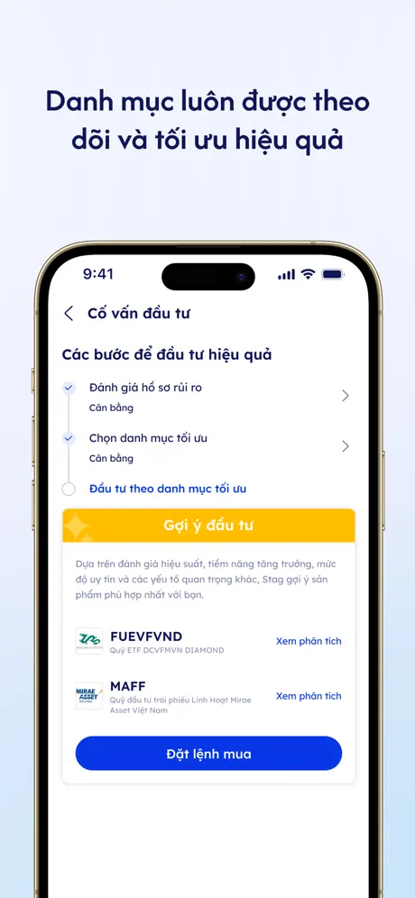 Màn hình danh sách quỹ